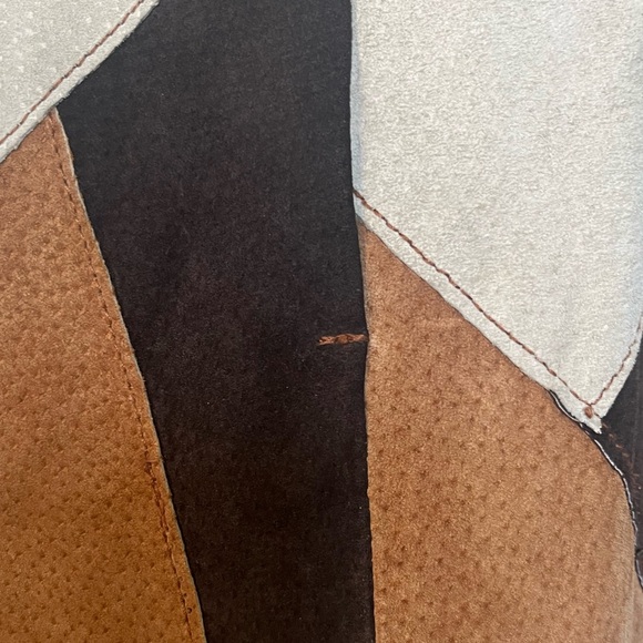 Patchwork leather coat - Picture 7 of 9
